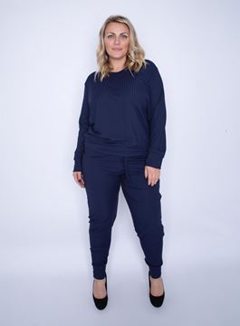 Immagine di V NECK RIBBED SET TOP AND  TROUSER  WITH POCKETS
